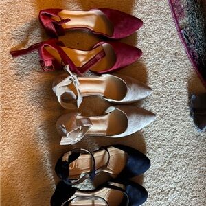 Collection of 5 pairs of women’s size 12 heels- like new!